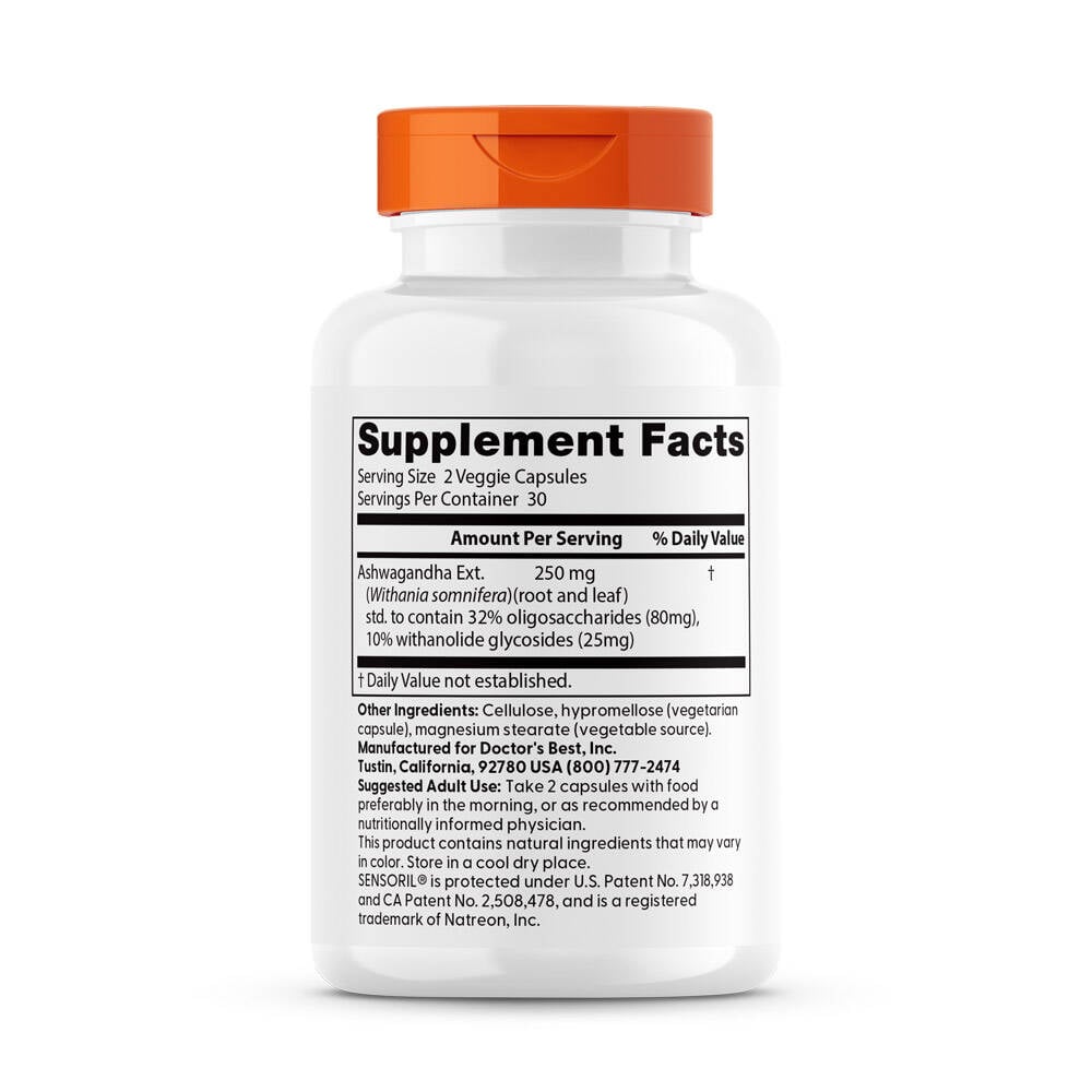 Ashwagandha med Sensoril, 125mg – 60 vcaps - Afbeelding 5