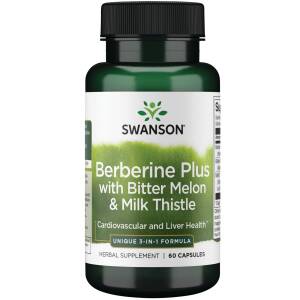 Berberine Plus with Bitter Melon & Milk Thistle - 60 caps - Nuvalia