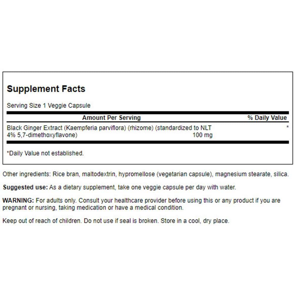 Black Ginger Extract, 100mg – 30 vcaps - Afbeelding 3