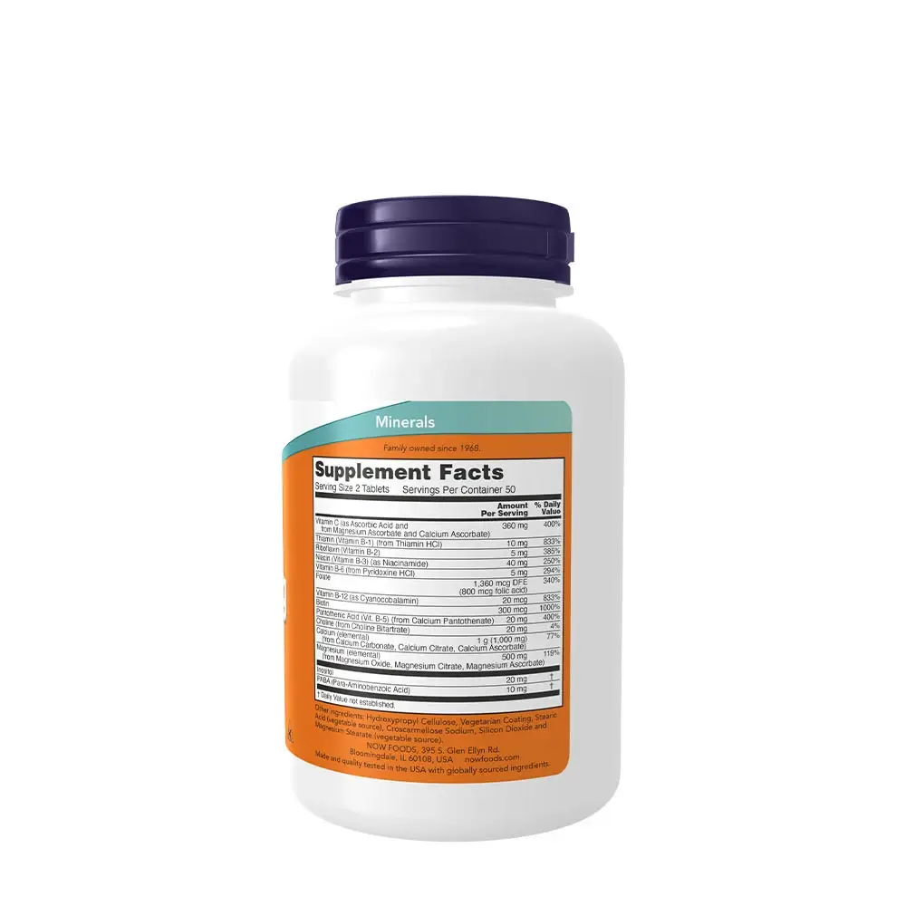 Cal-Mag met B-Complex en Vitamine C – 100 tabletten - Afbeelding 2