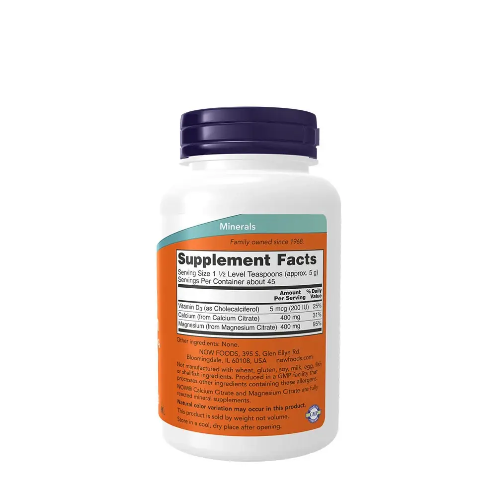 Calcium & Magnesium Poeder – NOW Foods - Afbeelding 2