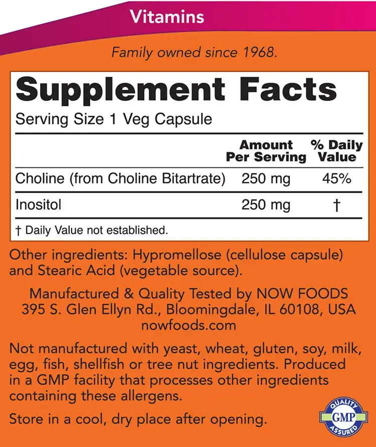 Choline & Inositol 500 mg - Afbeelding 2