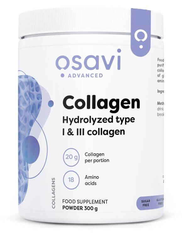 Collagen Peptides - Hydrolyzed Type 1 & 3 - 300g - Nuvalia