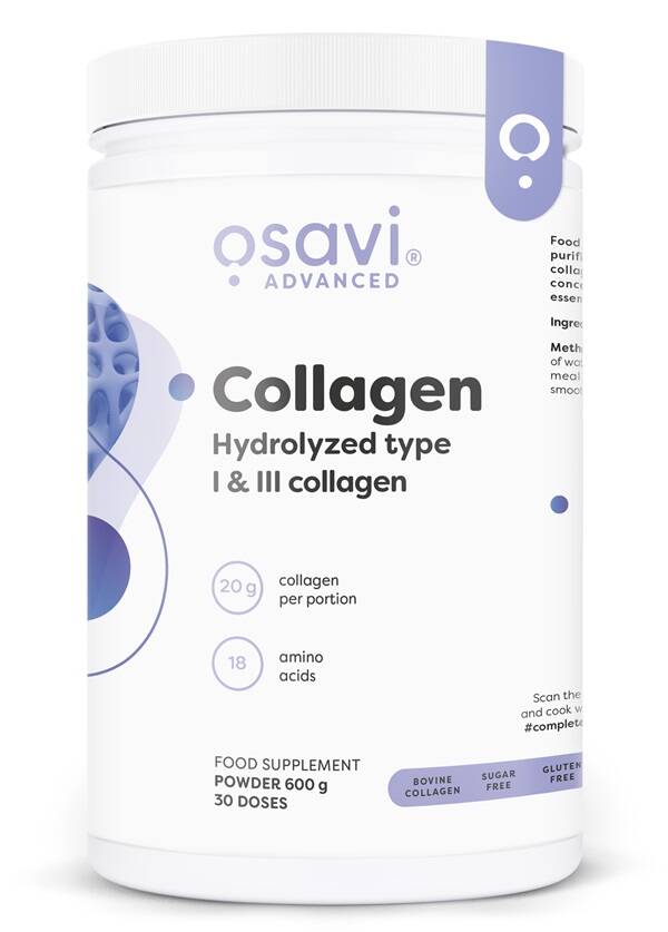 Collagen Peptides - Hydrolyzed Type 1 & 3 - 600g - Nuvalia