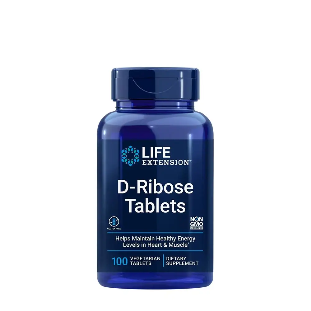 D-Ribose Tablets - 100 vegetarian tabs - Nuvalia