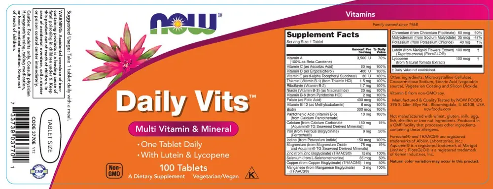 Daily Vits – 100 tabs - Afbeelding 2
