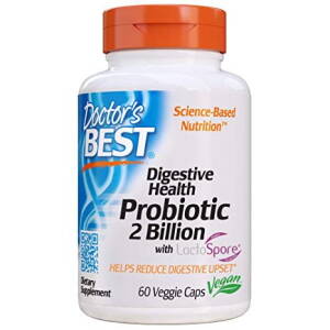Digestive Health Probiotic 2 Billion with LactoSpore - 60 vcaps - Nuvalia