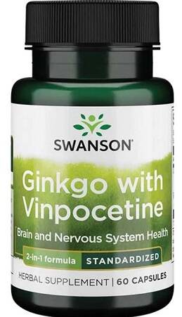 Ginkgo met gestandaardiseerde vinpocetine - 60 capsules - Nuvalia