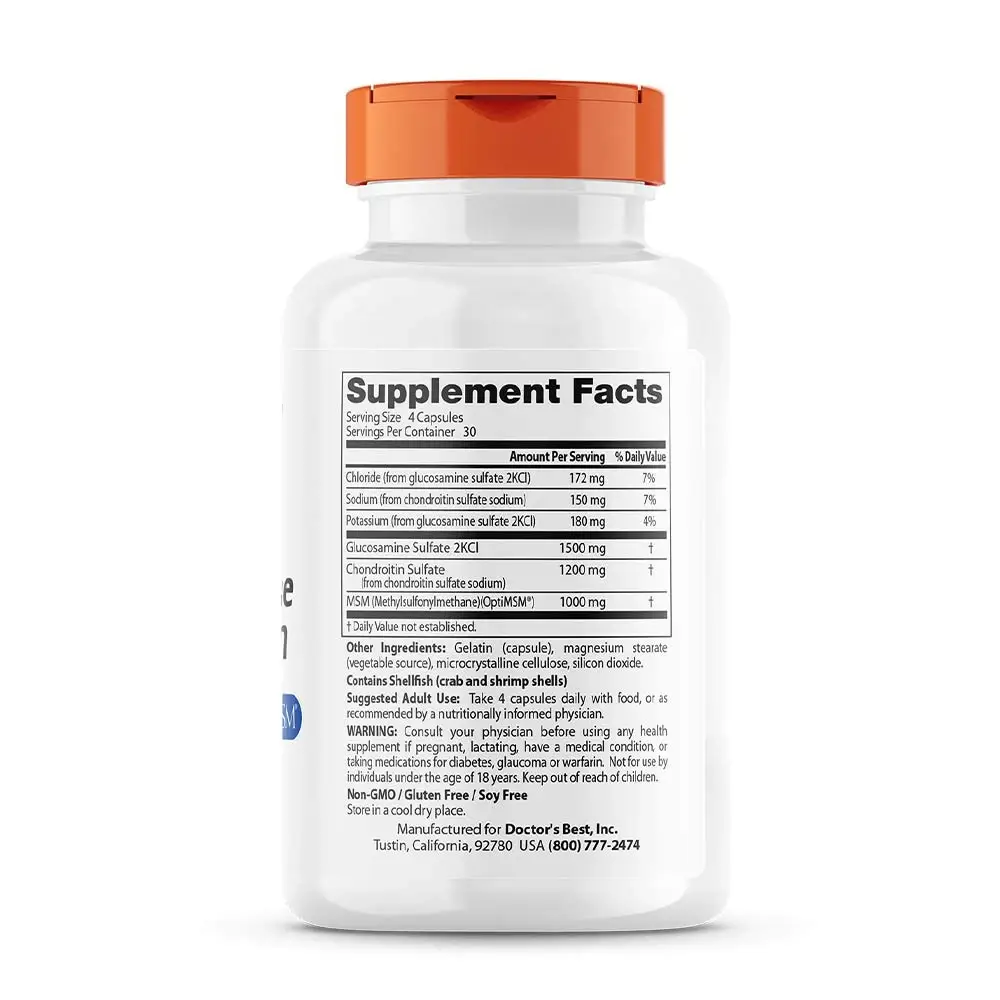 Glucosamine Chondroitin MSM met OptiMSM – 120 caps - Afbeelding 2