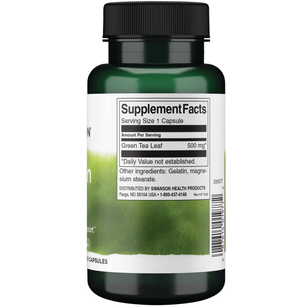Green Tea, 500mg – 100 capsules - Afbeelding 3