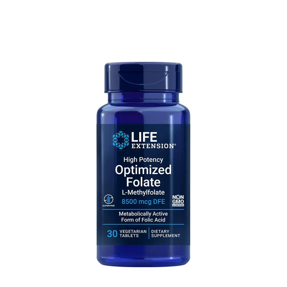 High Potency Optimized Folate - 30 vegetarian tabs - Nuvalia