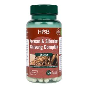 Korean & Siberian Ginseng Complex - 120 vcaps - Nuvalia