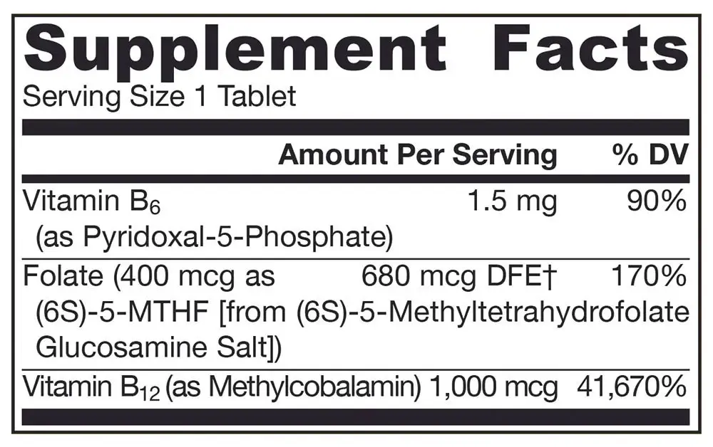 Methyl B-12 & Methyl Folate - Jarrow Formulas - 60 Kauwtabletten - Afbeelding 2