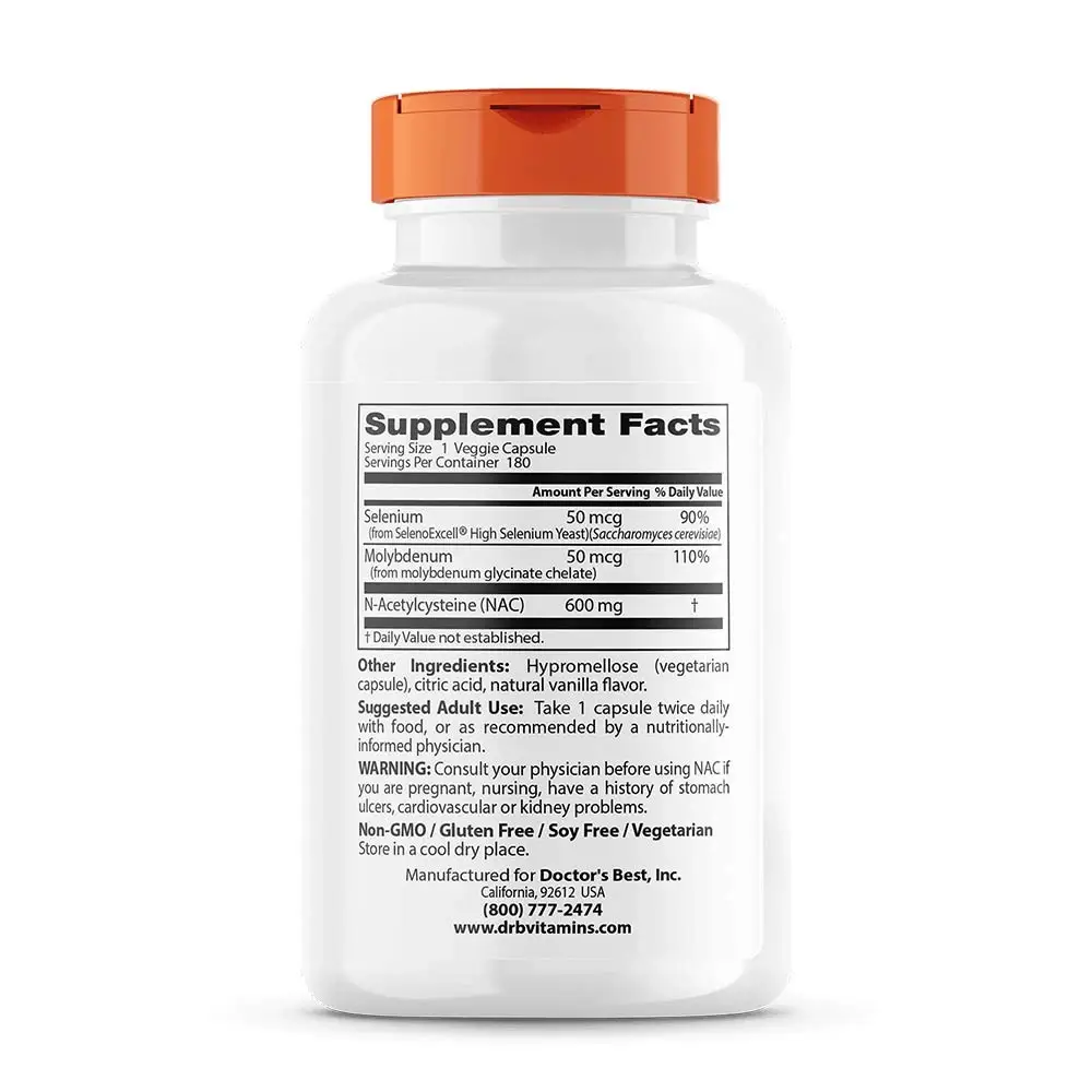 NAC Detox Regulators – 180 vcaps - Afbeelding 2
