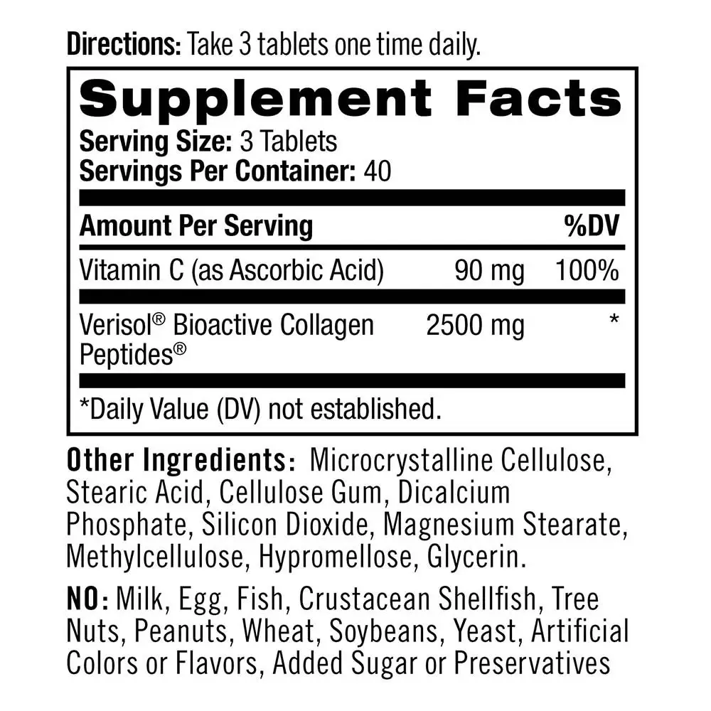 Natrol Collagen Skin Renewal (120 Tabletten) - Afbeelding 2