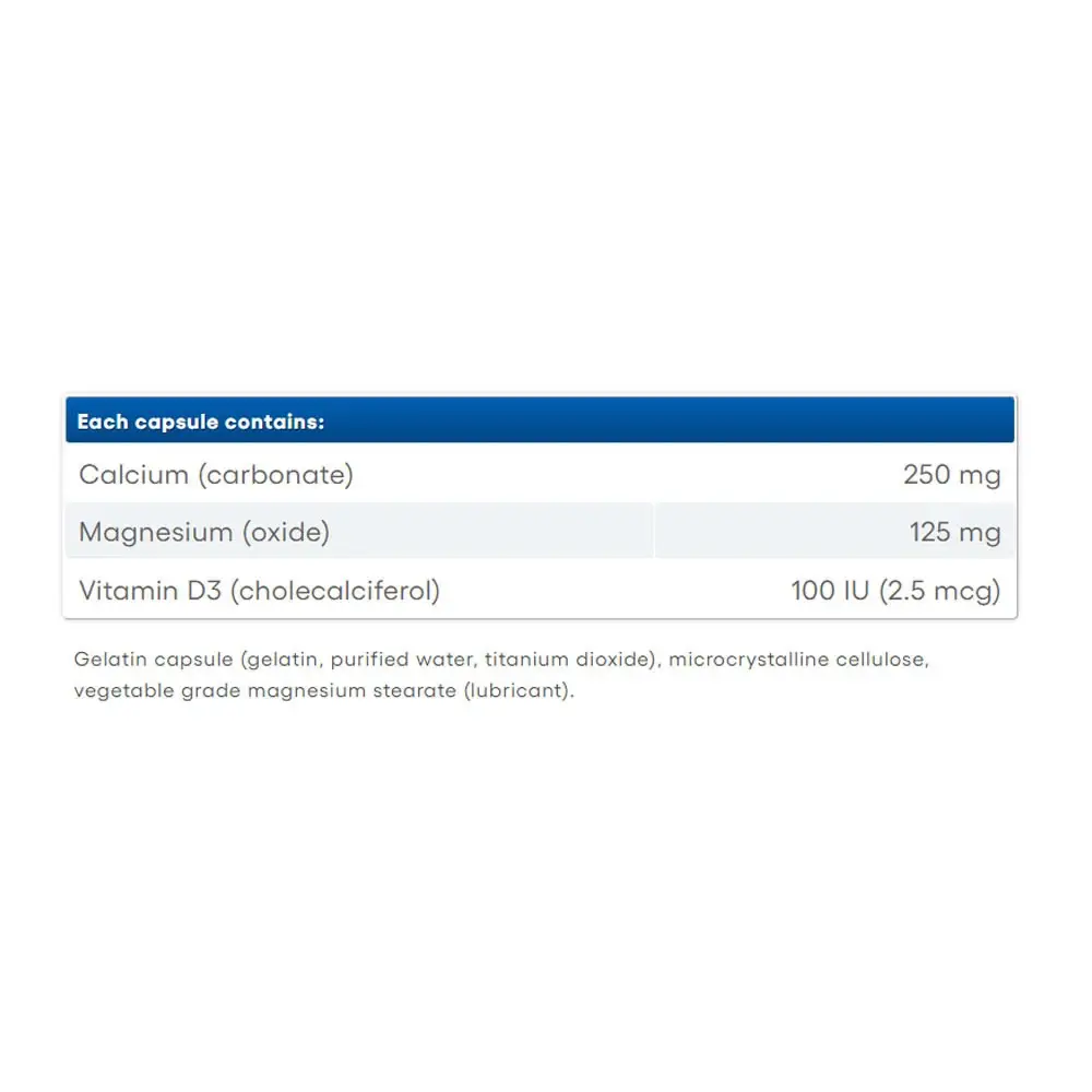 Natural Factors Calcium & Magnesium 2:1 Plus Vitamin D3 (90 Capsules) - Afbeelding 4