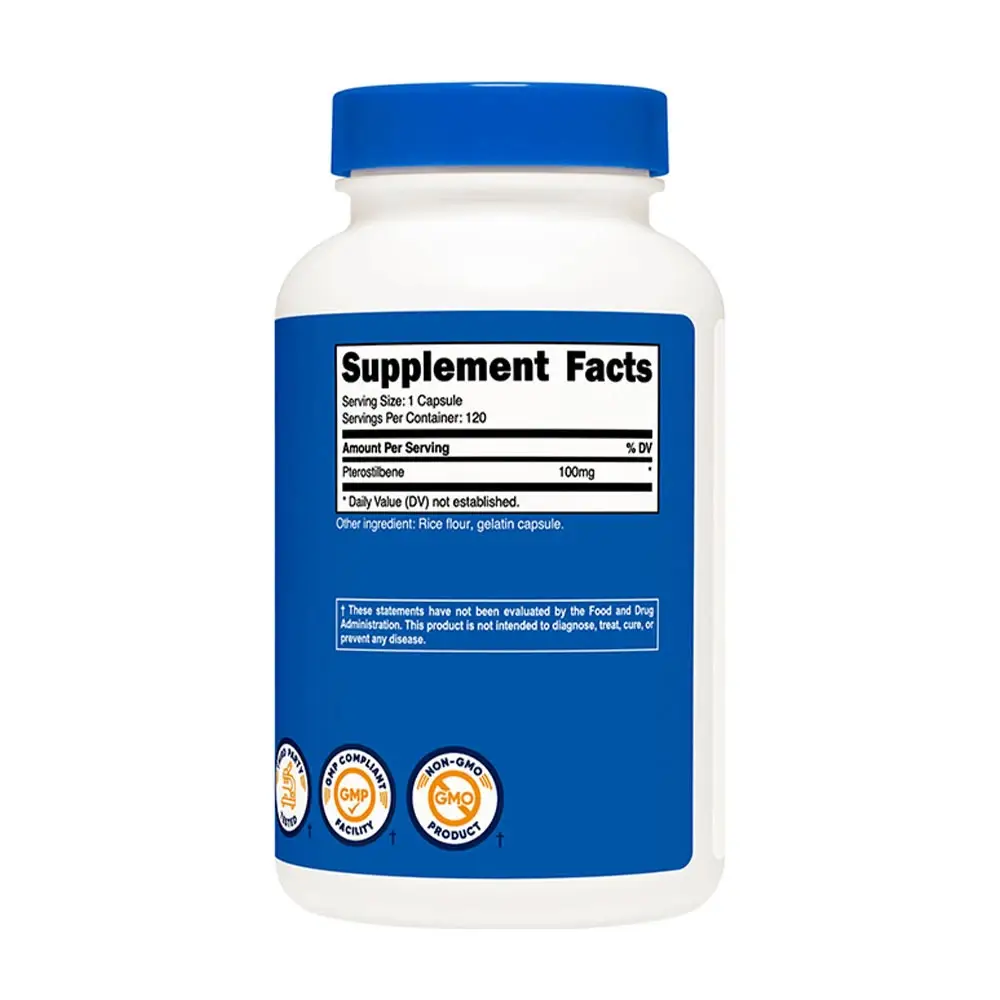 Nutricost Pterostilbene Capsules (120 Capsules) - Afbeelding 2
