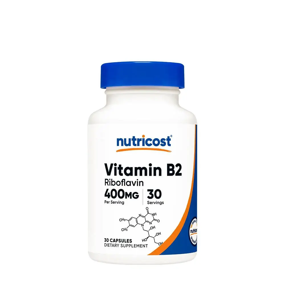 Nutricost Vitamin B2 Riboflavin 400 mg (30 Capsules) - Nuvalia