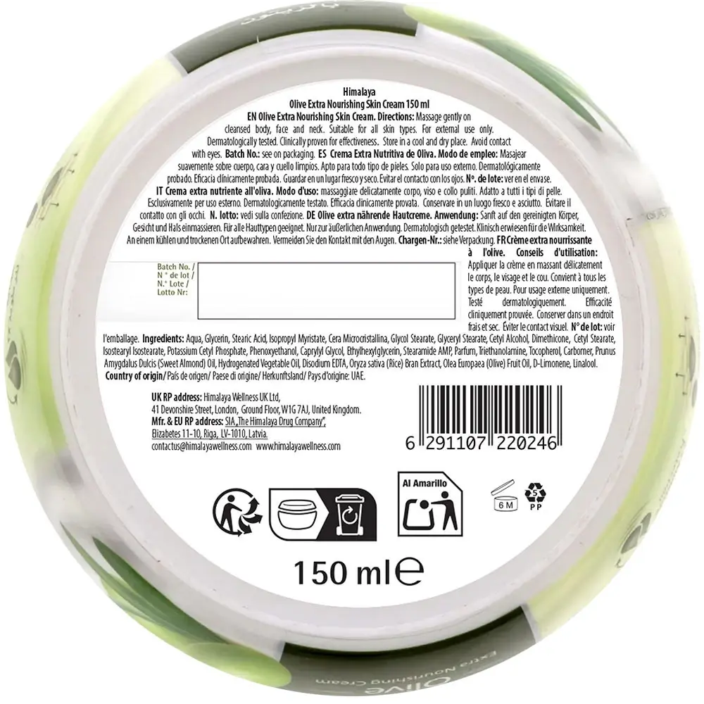 Olive Extra Nourishing Cream – 150 ml. - Afbeelding 2