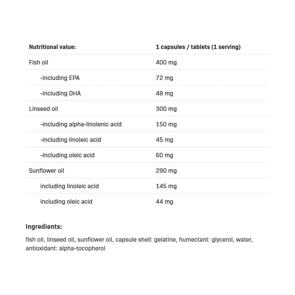 Omega 3-6-9 Strong – 90 caps - Afbeelding 2