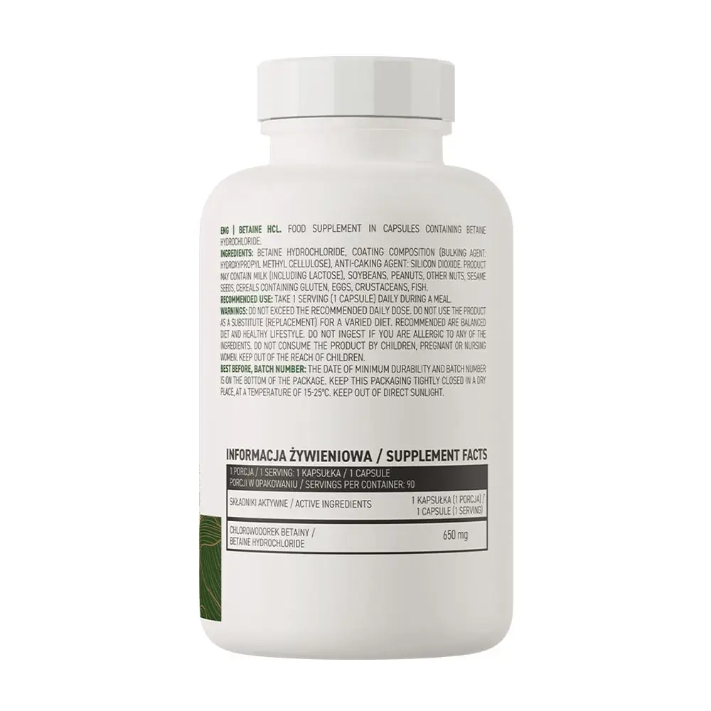 Ostrovit Betaine HCL Vege (90 Capsules) - Afbeelding 2