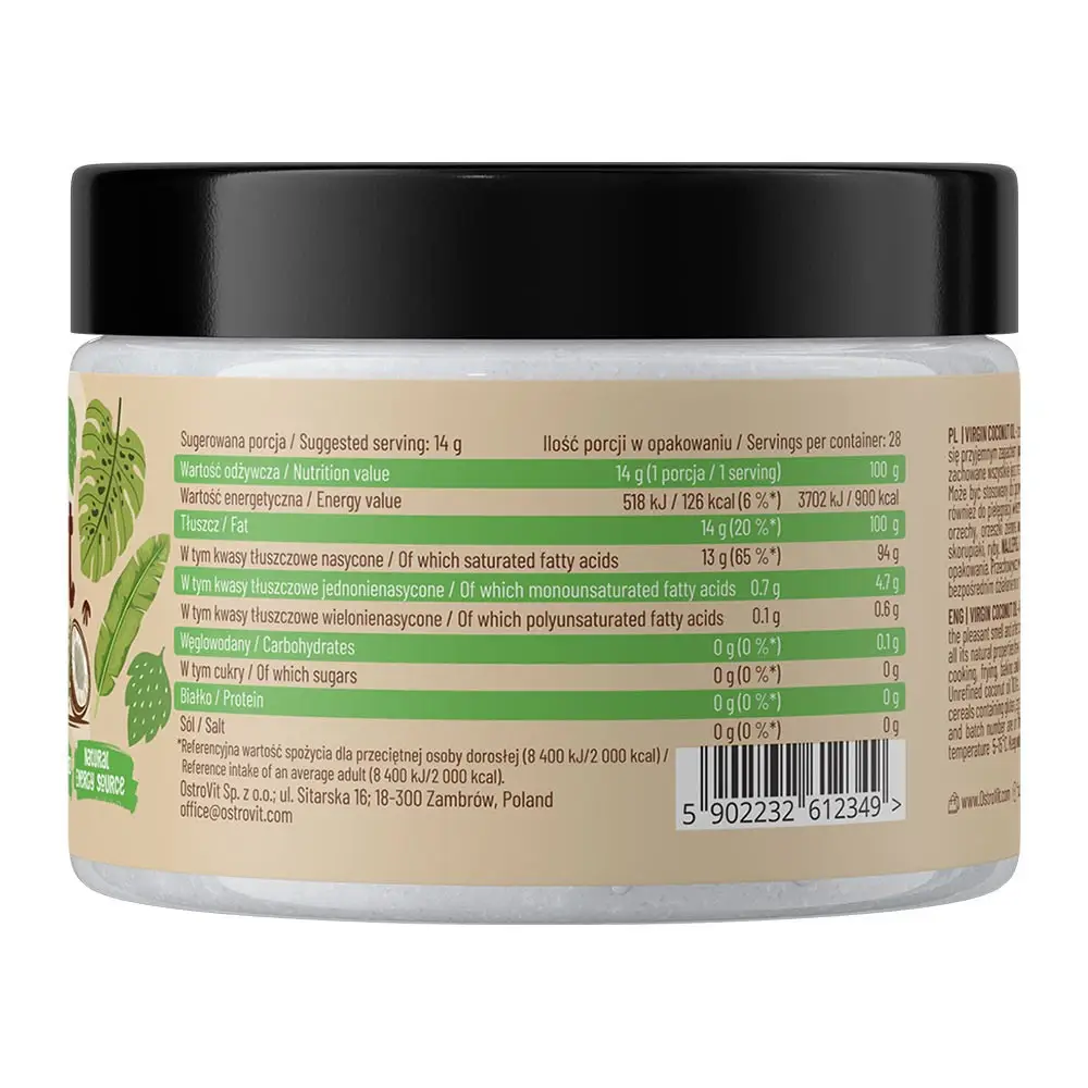 Ostrovit Extra Virgin Coconut Oil (400 g) - Afbeelding 2