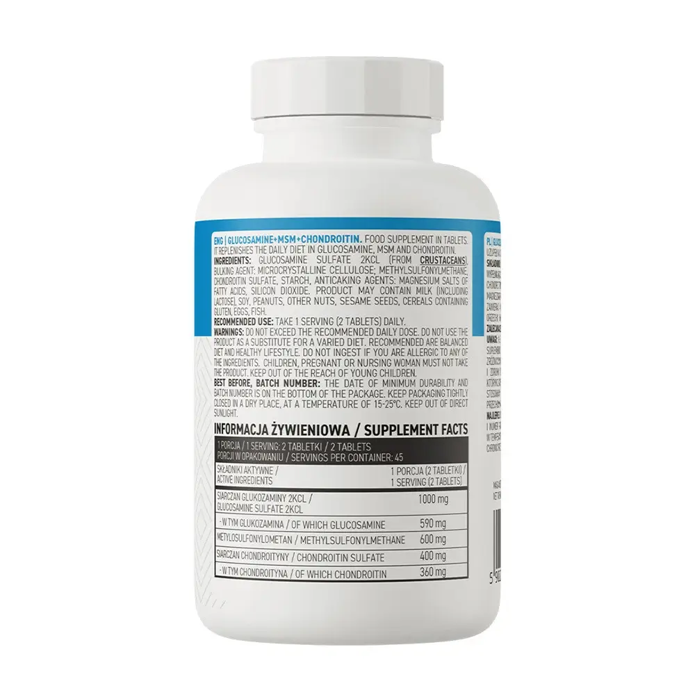 Ostrovit Glucosamine + MSM + Chondroitin (90 Tabletten) - Afbeelding 4