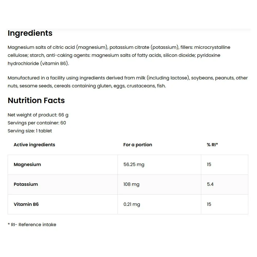 Ostrovit Magnez MAX Skurcz – 60 Tabletten - Afbeelding 2