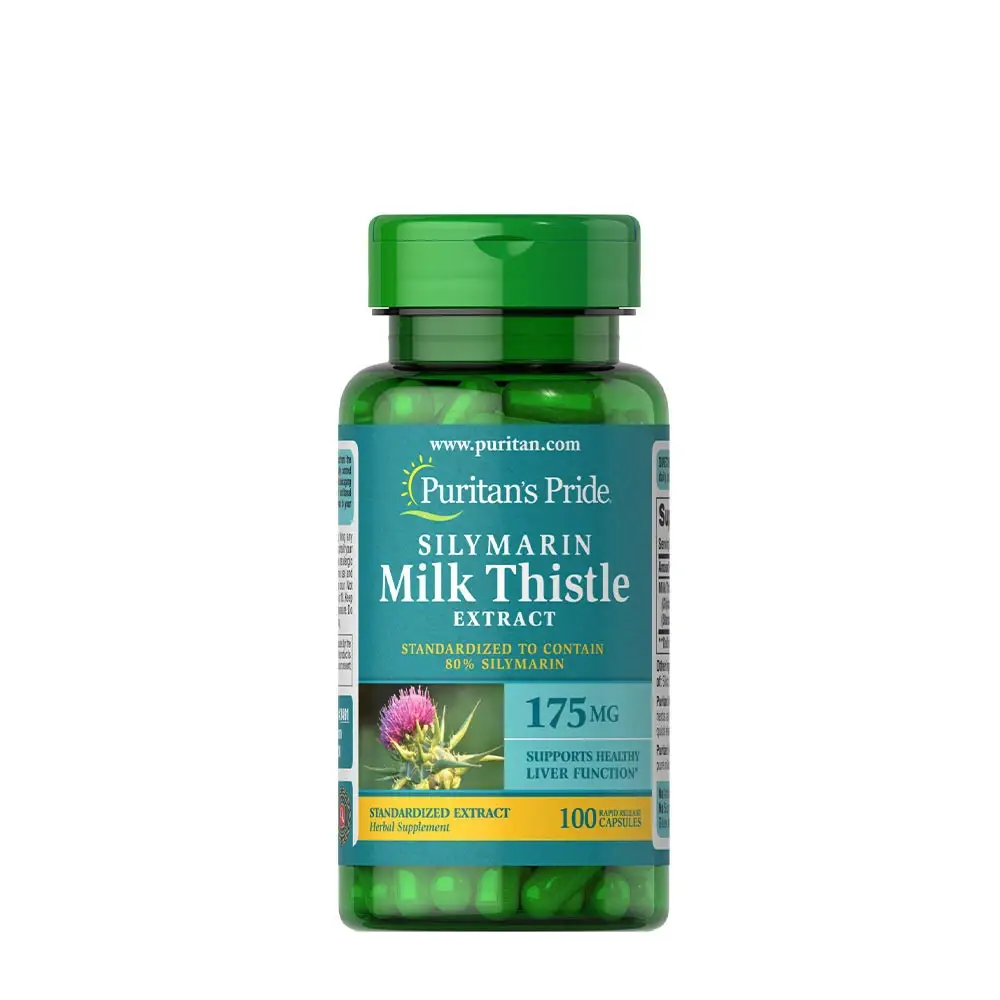 Puritan's Pride Milk Thistle Standardized 175 mg (Silymarin) (100 Capsules) - Nuvalia