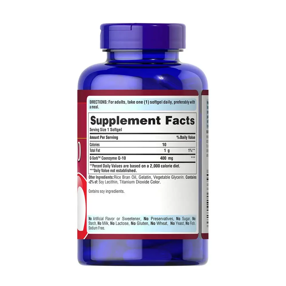 Puritan's Pride Q-Sorb™ CO Q-10 400 mg (120 Softgels) - Afbeelding 2