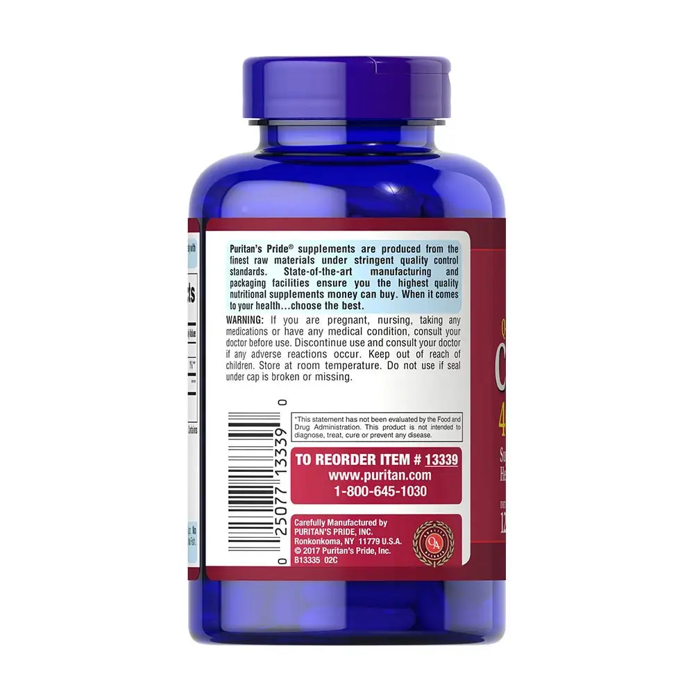 Puritan's Pride Q-Sorb™ CO Q-10 400 mg (120 Softgels) - Afbeelding 5