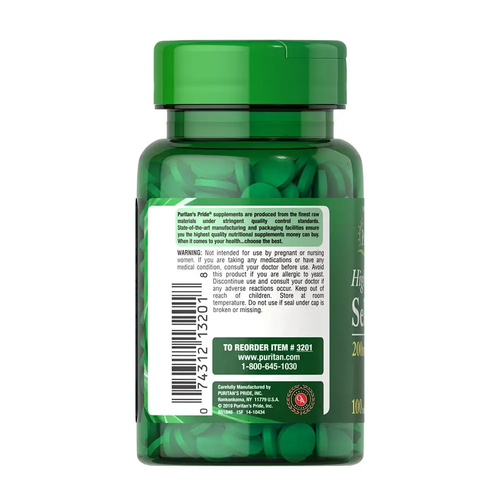 Puritan's Pride Selenium 200 mcg (100 Tablets) - Afbeelding 5