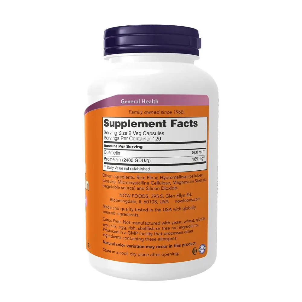 Quercetin with Bromelain – 240 vcaps - Afbeelding 2