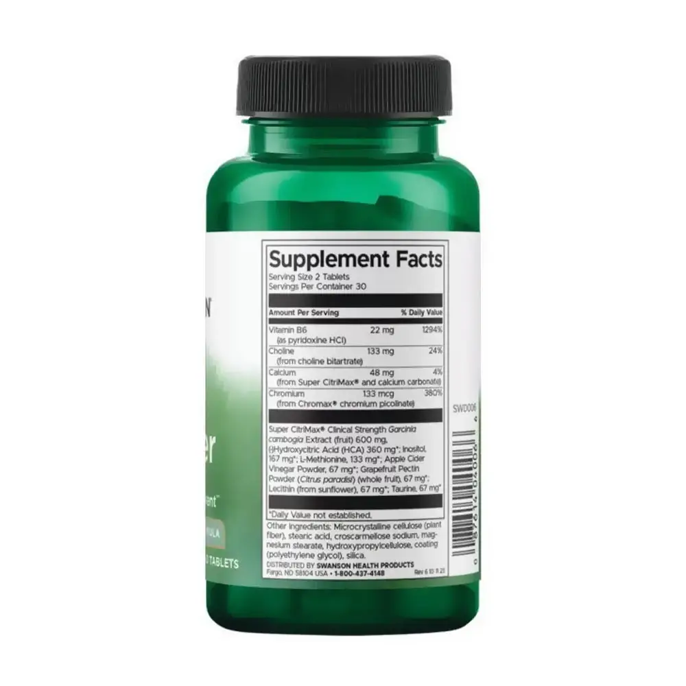SWANSON Fat Burner 60 tablets - Afbeelding 2