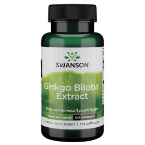 SWANSON Ginkgo Biloba ekstr GinkgoSelect 60mg 120k - Nuvalia