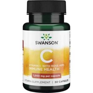 SWANSON Witamina C1000 + dzika ró¿a 30 kaps - Nuvalia