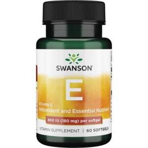 SWANSON Witamina E 400IU 60kaps - Nuvalia