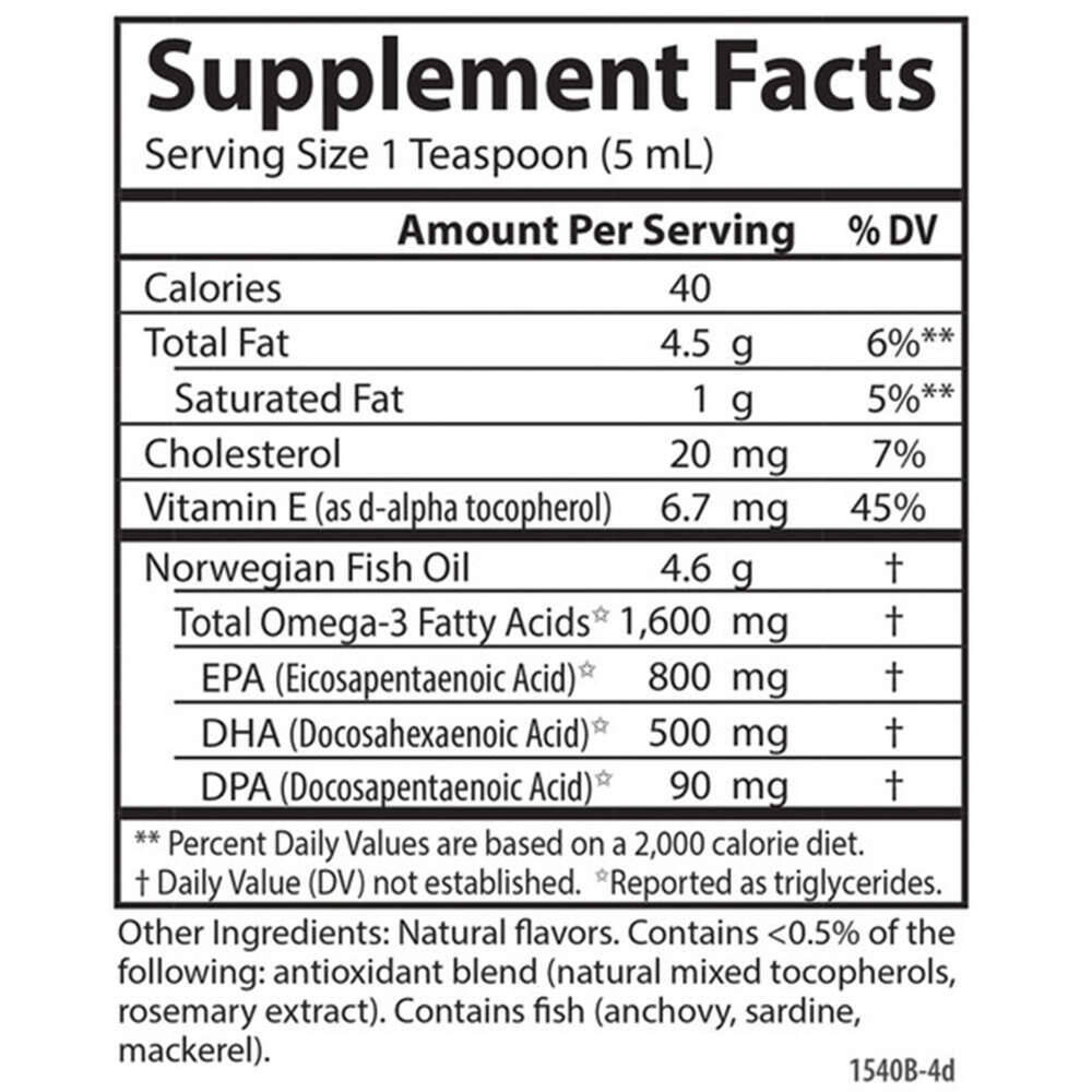 The Very Finest Fish Oil, Natural Lemon – 500 ml - Afbeelding 3