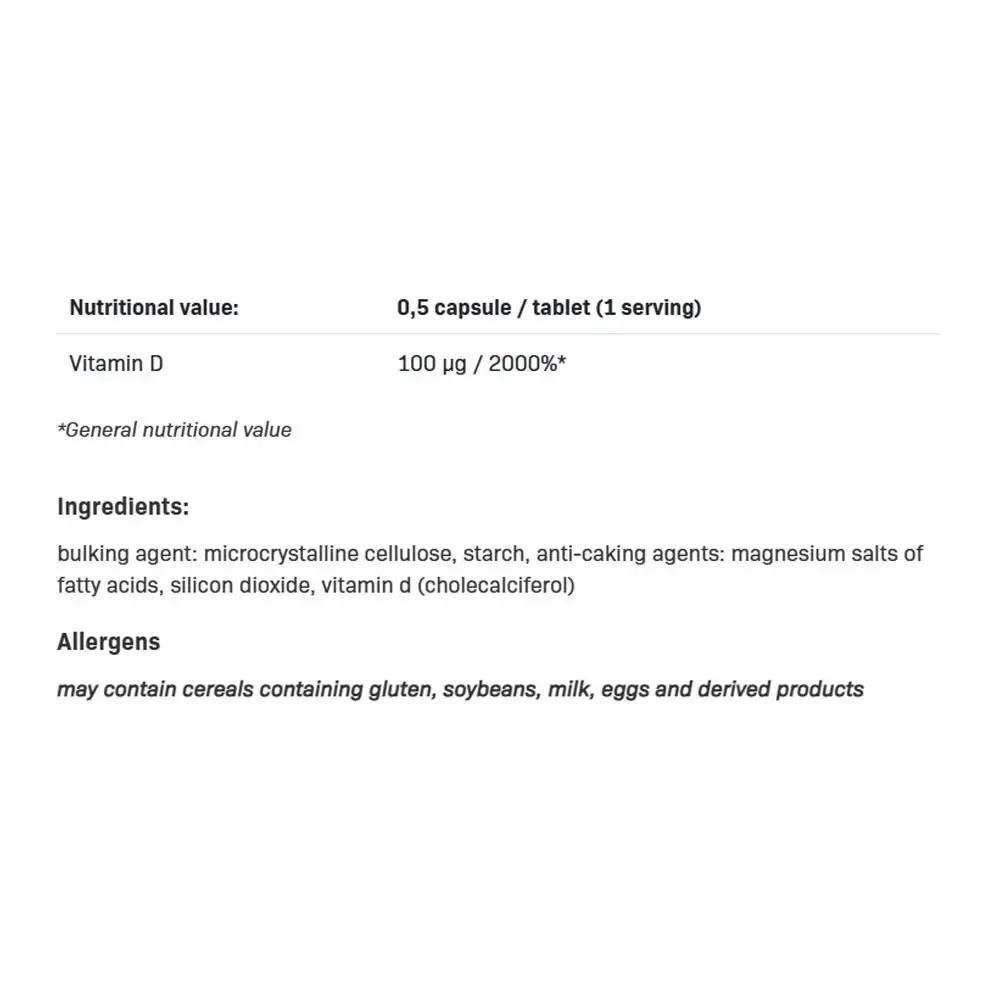 Vit D3 8000 – 120 tabs - Afbeelding 2