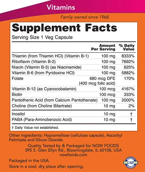 Vitamin B-100 – 100 vcaps - Afbeelding 2
