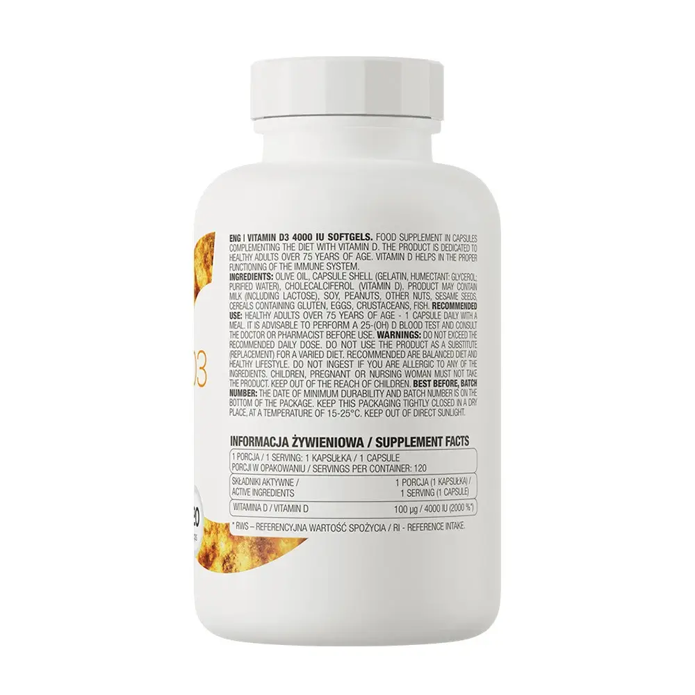 Vitamin D3 4000 – 120 softgels - Afbeelding 2
