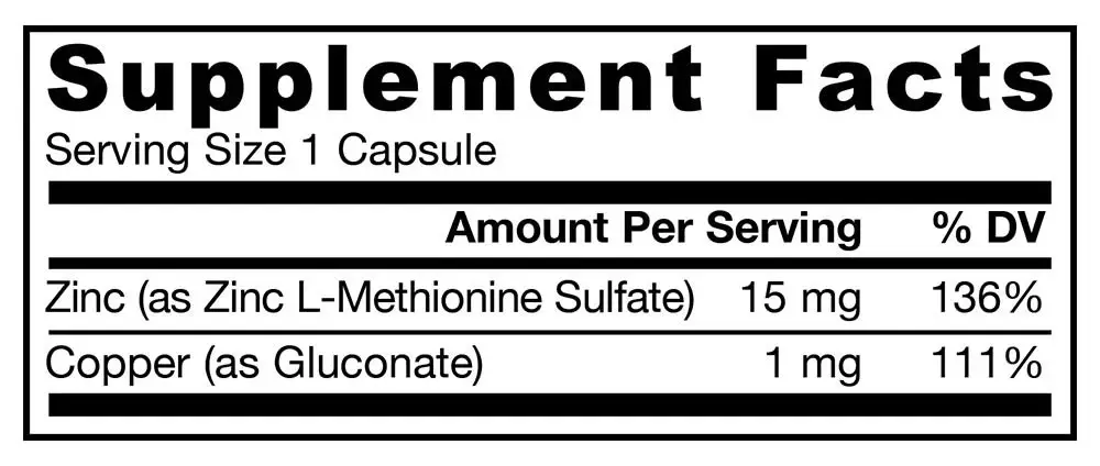Zinc Balance – 100 vcaps - Afbeelding 2